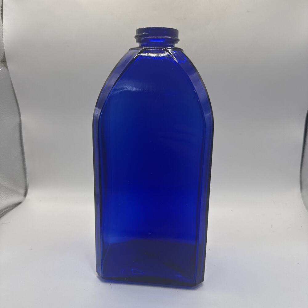 Rare Cobalt Blue Carter's Master Ink Unusual Early Version Semi Cathedral Bottle